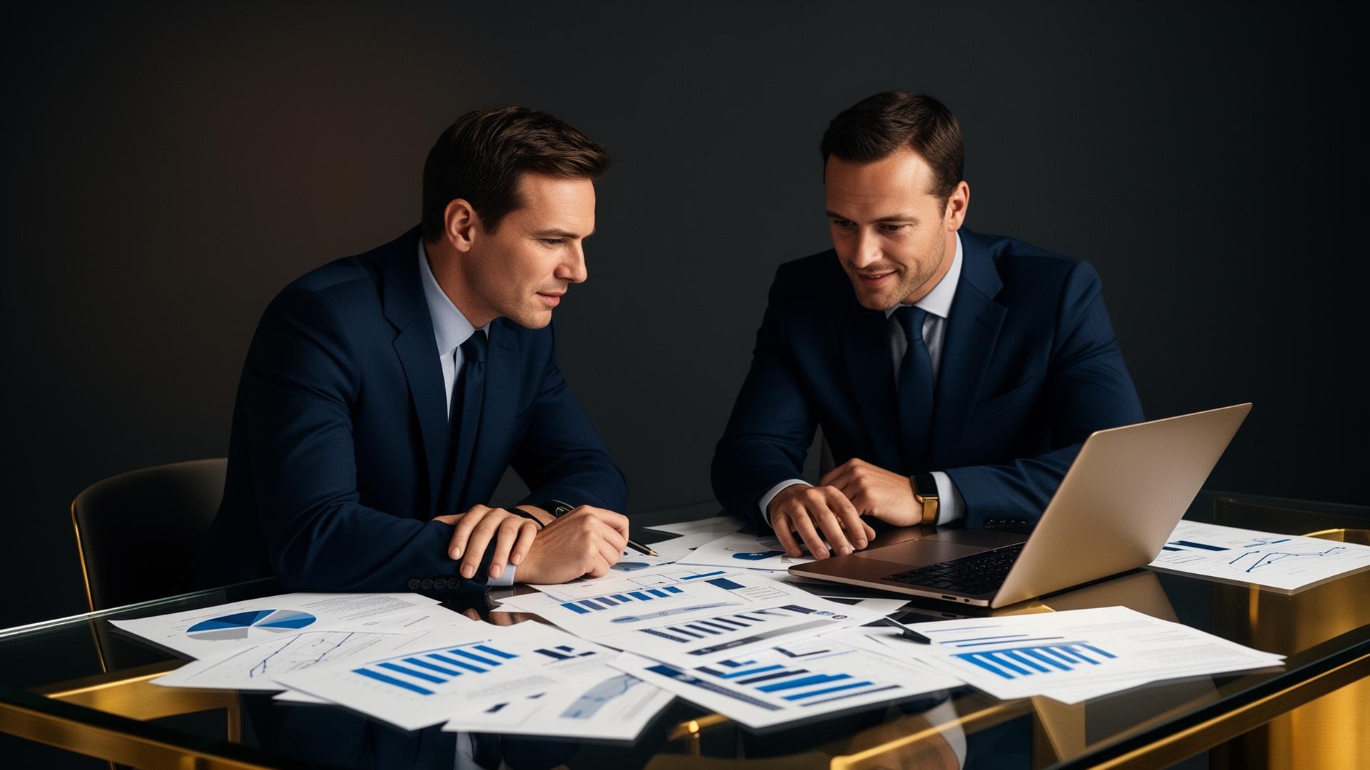 Huploo strategists collaborating over financial models